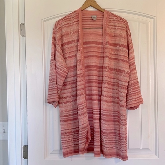 Chicos size 3 US XL Long Line Knit open  Cardigan Sweater - Picture 2 of 5